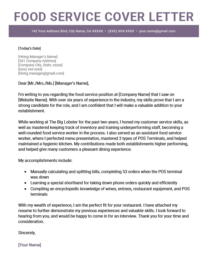 39789 catering cover letter