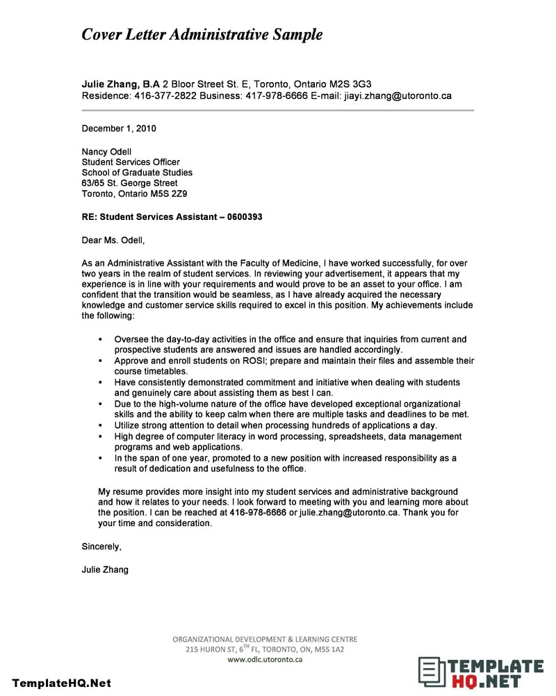 39790 admin cover letter example