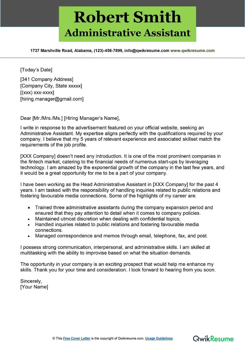 39790 admin cover letter mistakes