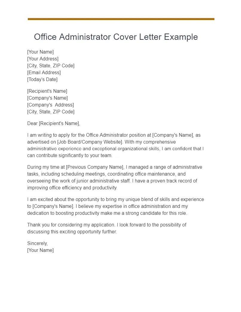 39790 admin cover letter skills