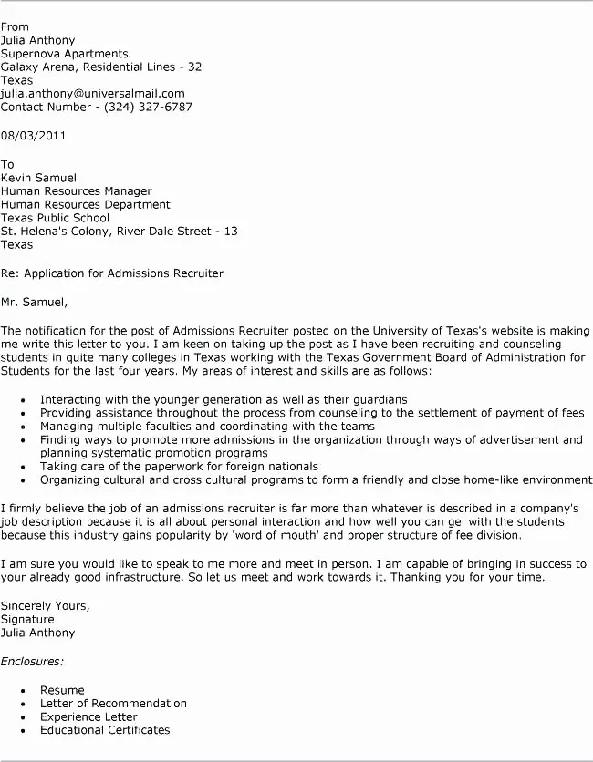 39791 cover letter structure