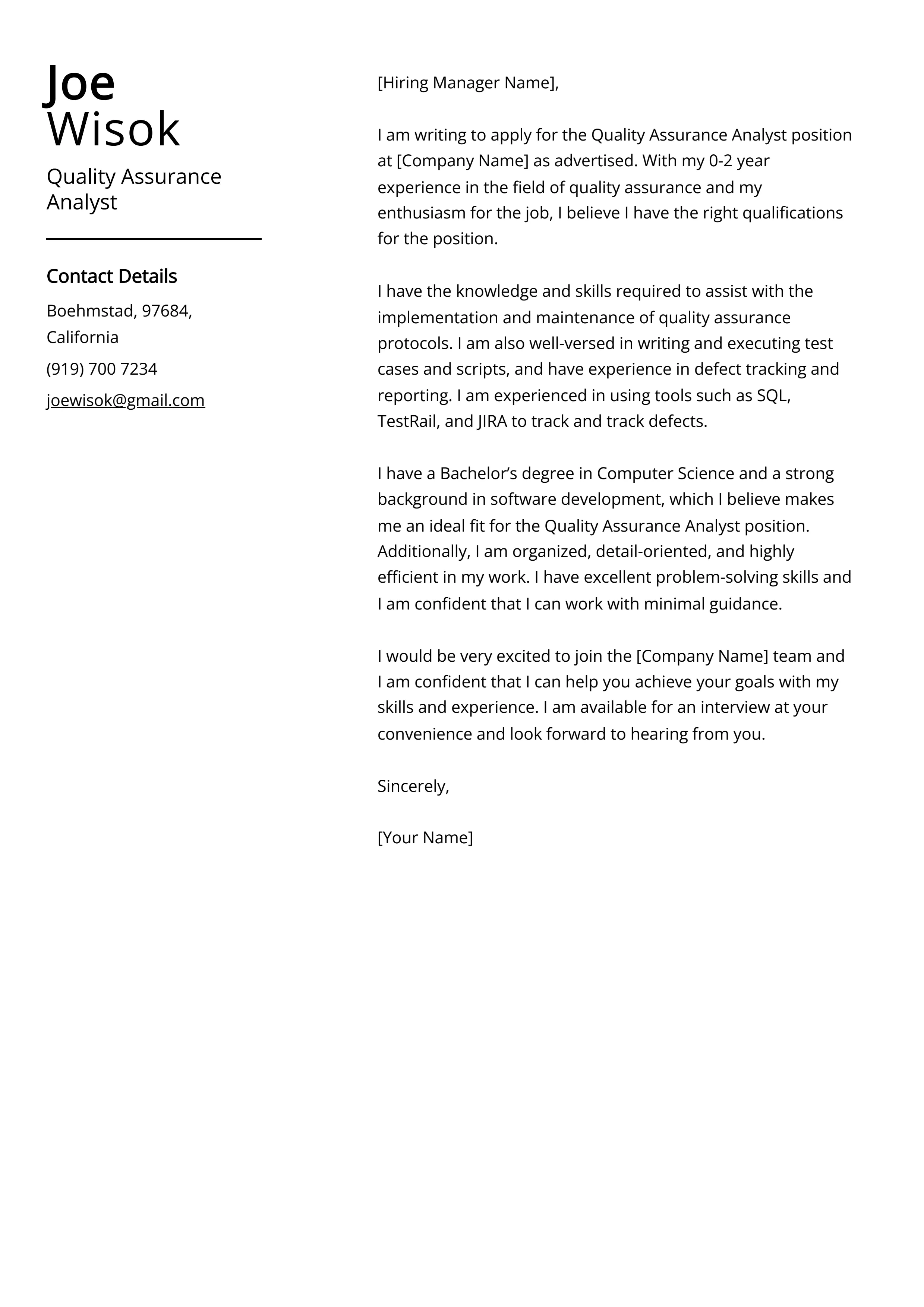39799 qa cover letter experienced