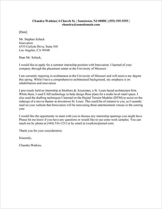 39805 cover letter elements