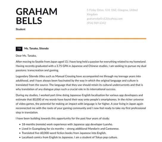 39809 cover letter formatting