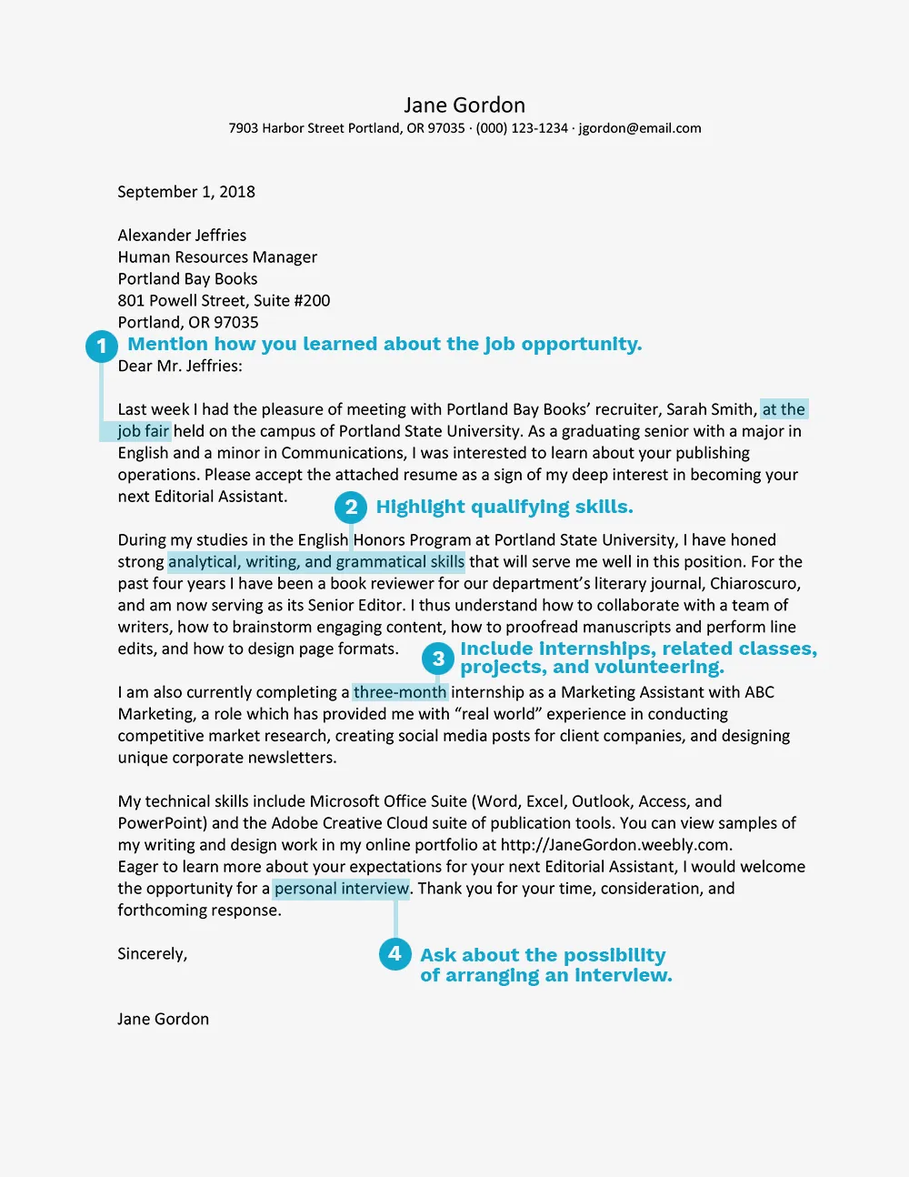 39811 keywords cover letter