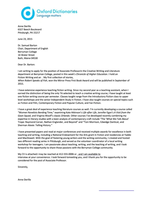 39829 cover letter structure