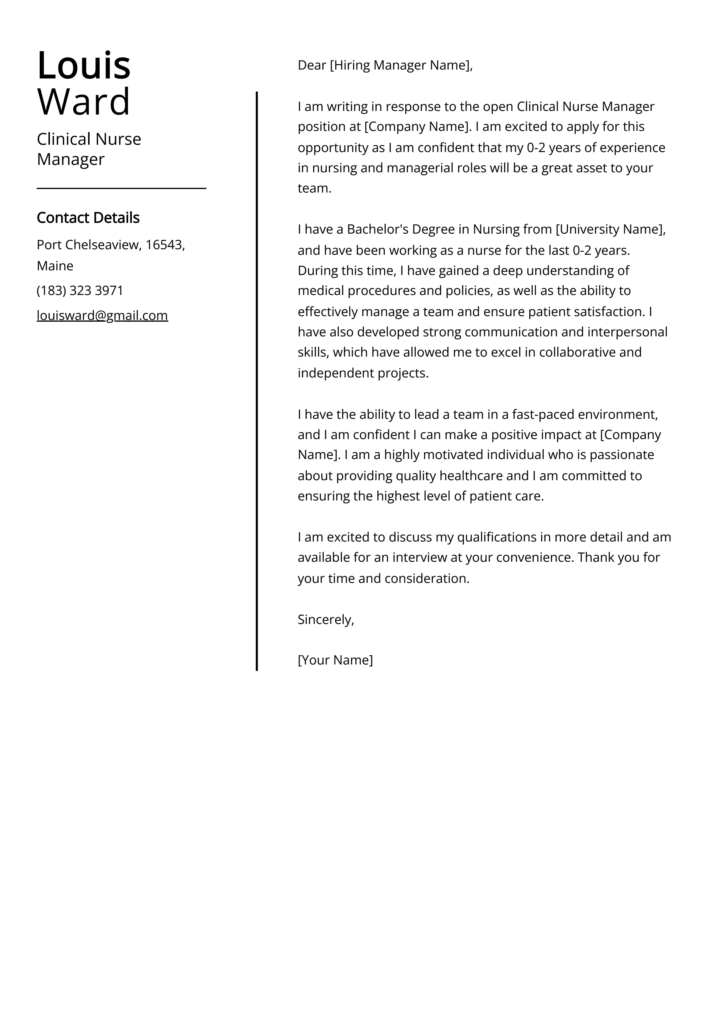 39841 nurse manager resume sample