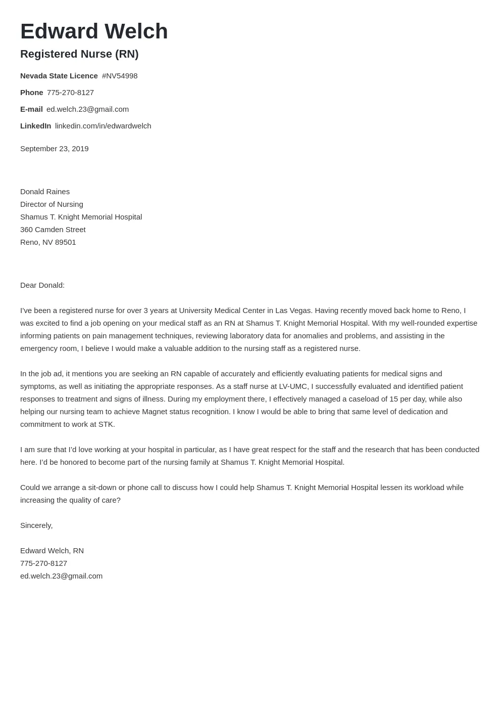 39846 salutation cover letter