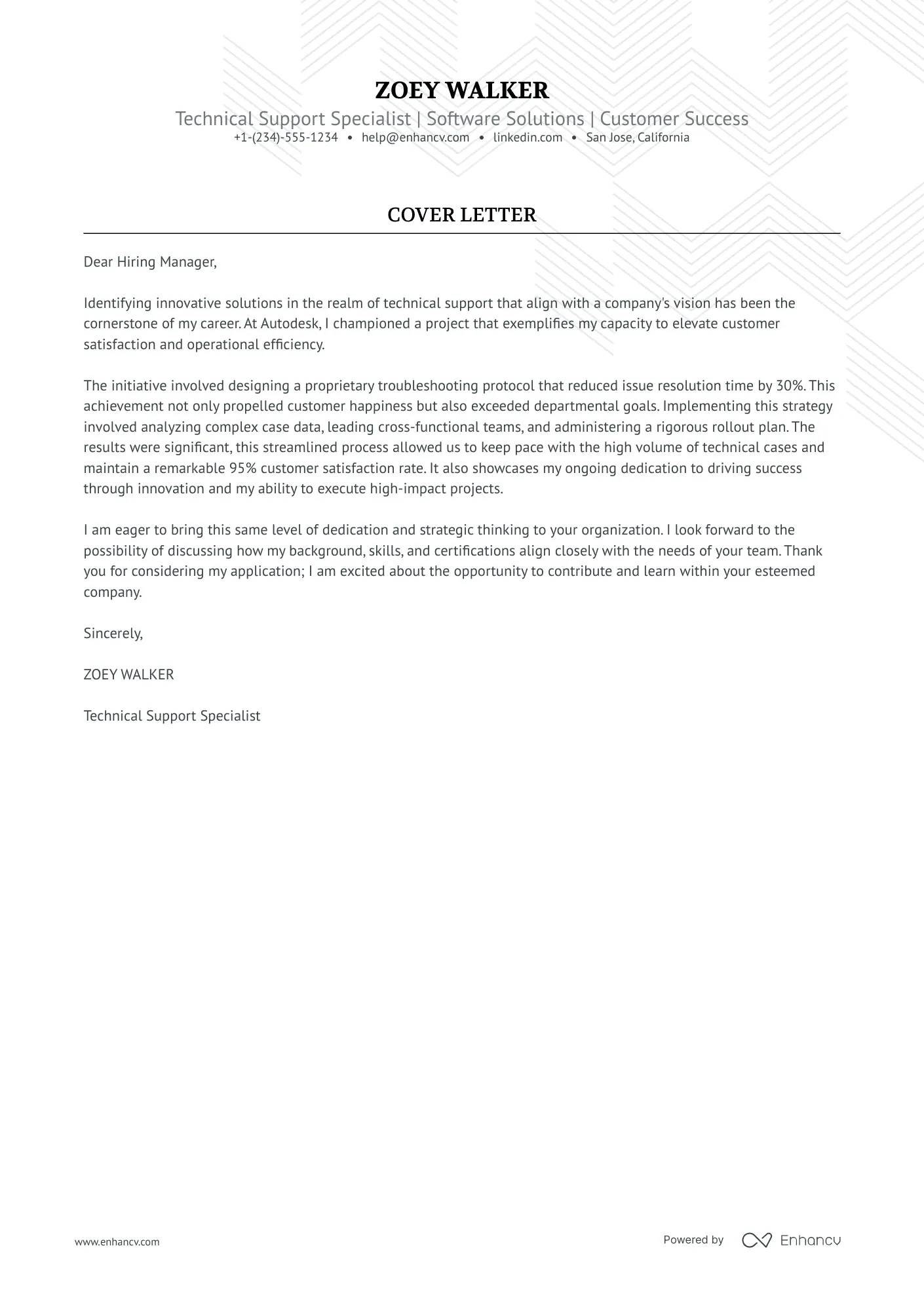 39850 formatting cover letter