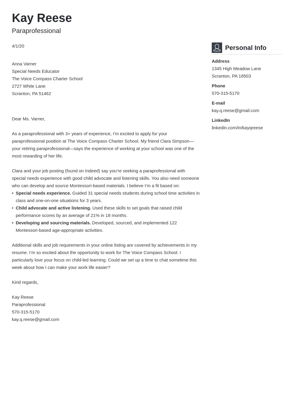 39854 tailoring cover letter