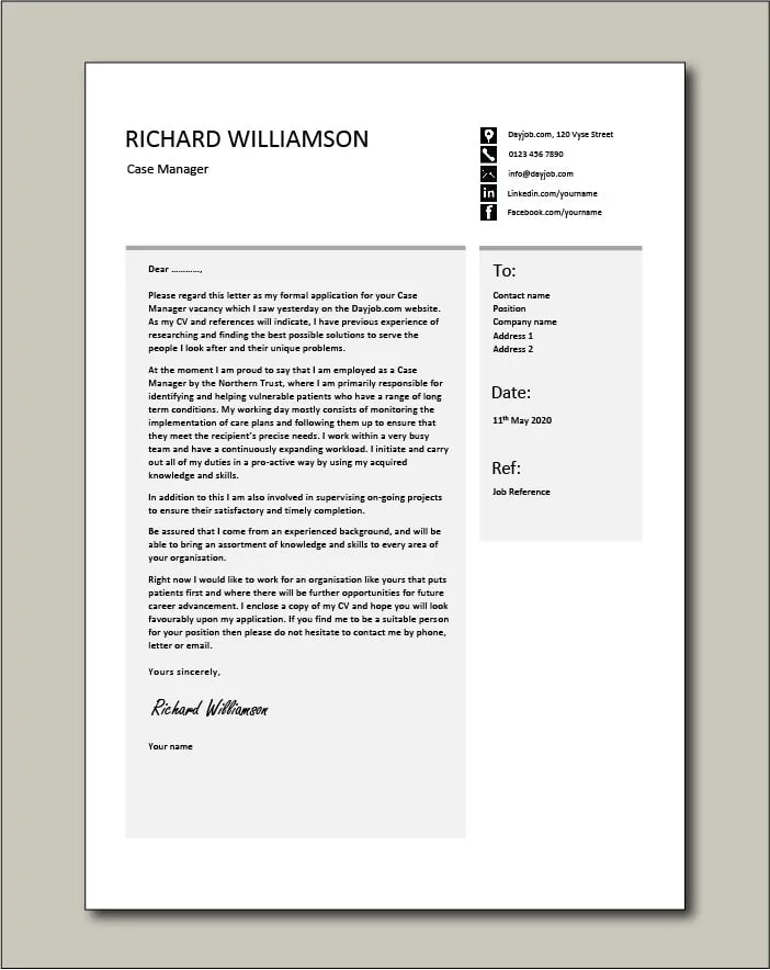 39863 case manager formatting