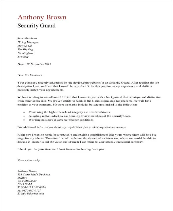 39869 security job application follow up