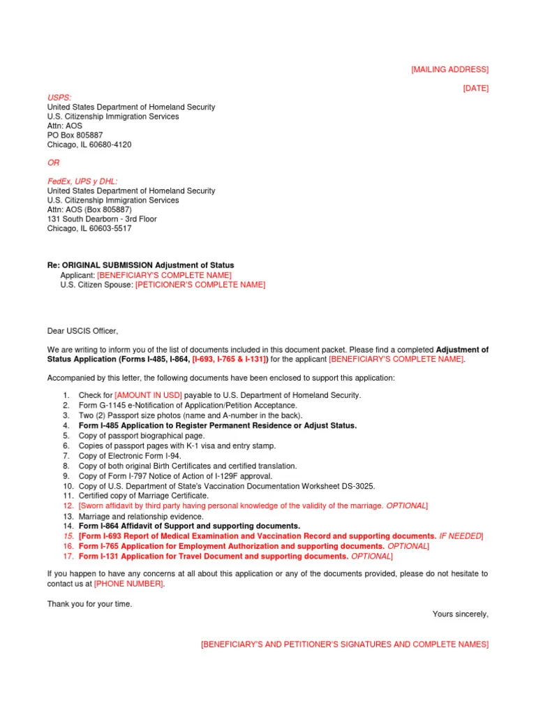39890 USCIS Cover Letter Purpose