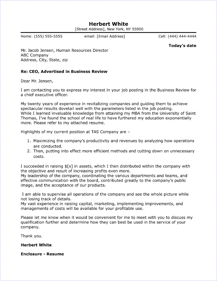 39891 ceo cover letter