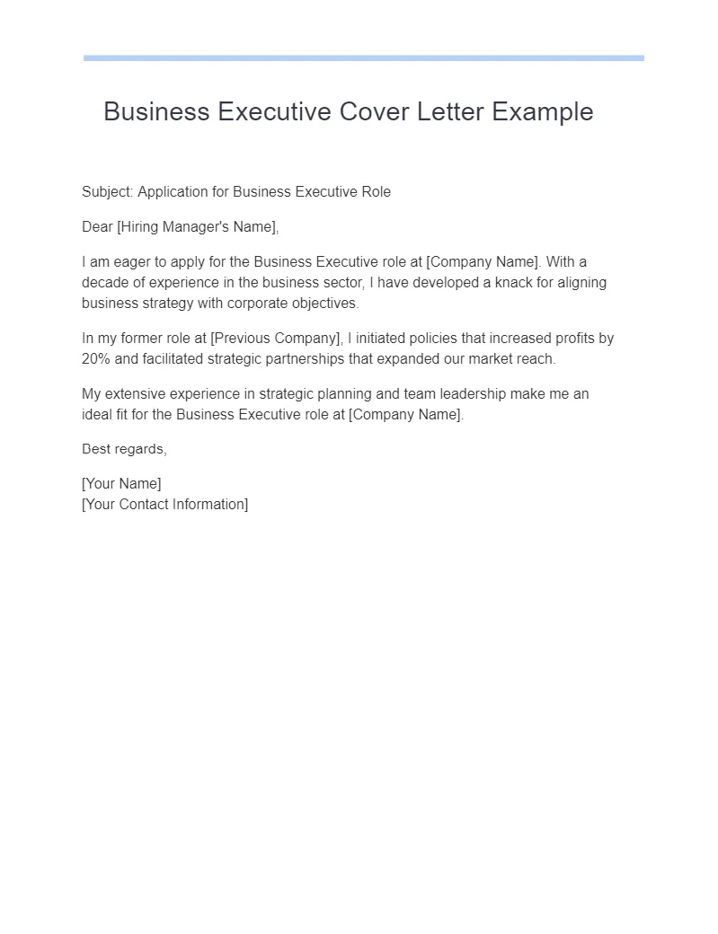 39891 executive cover letter