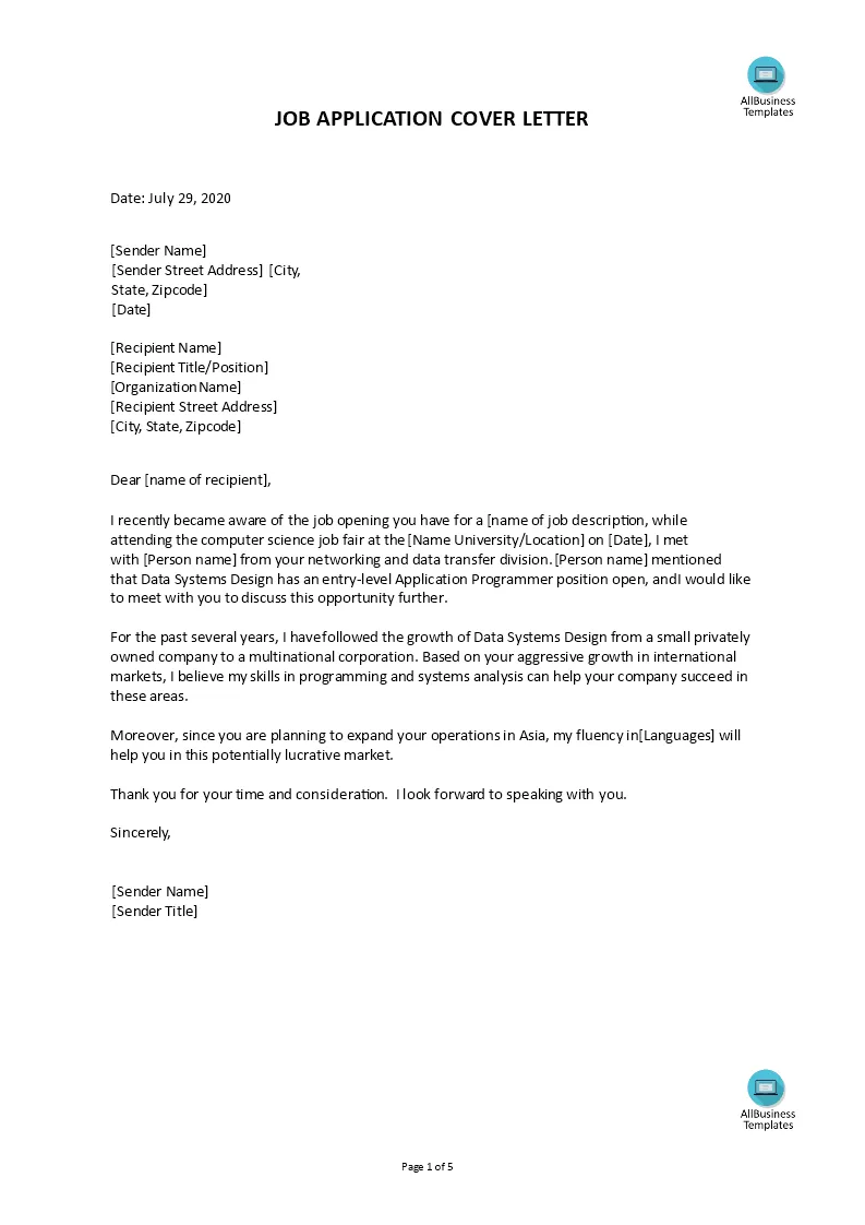 39896 importance of cover letter