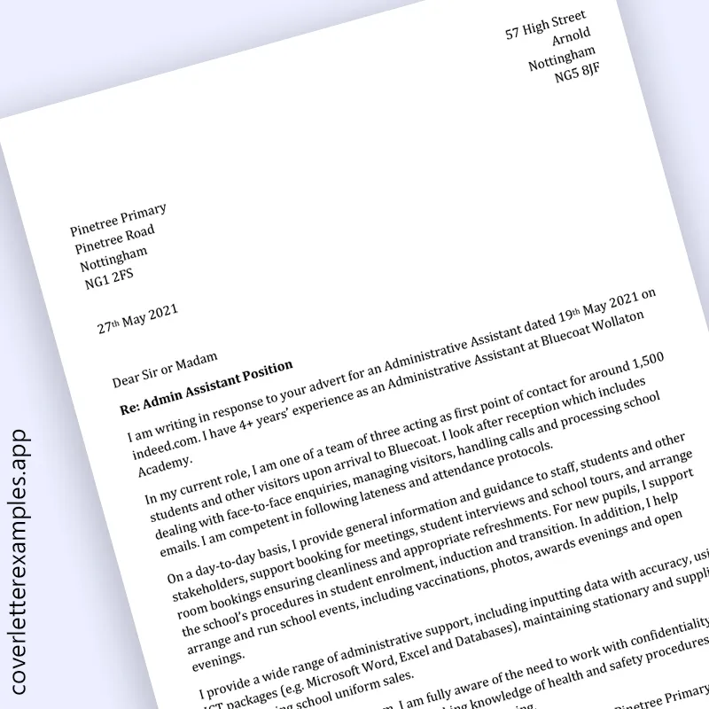 39900 cover letter purpose