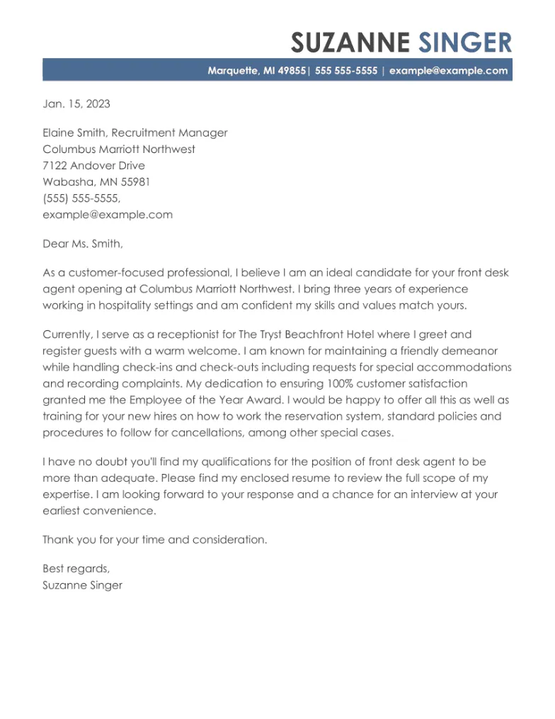 39901 hotel jobs cover letter image3