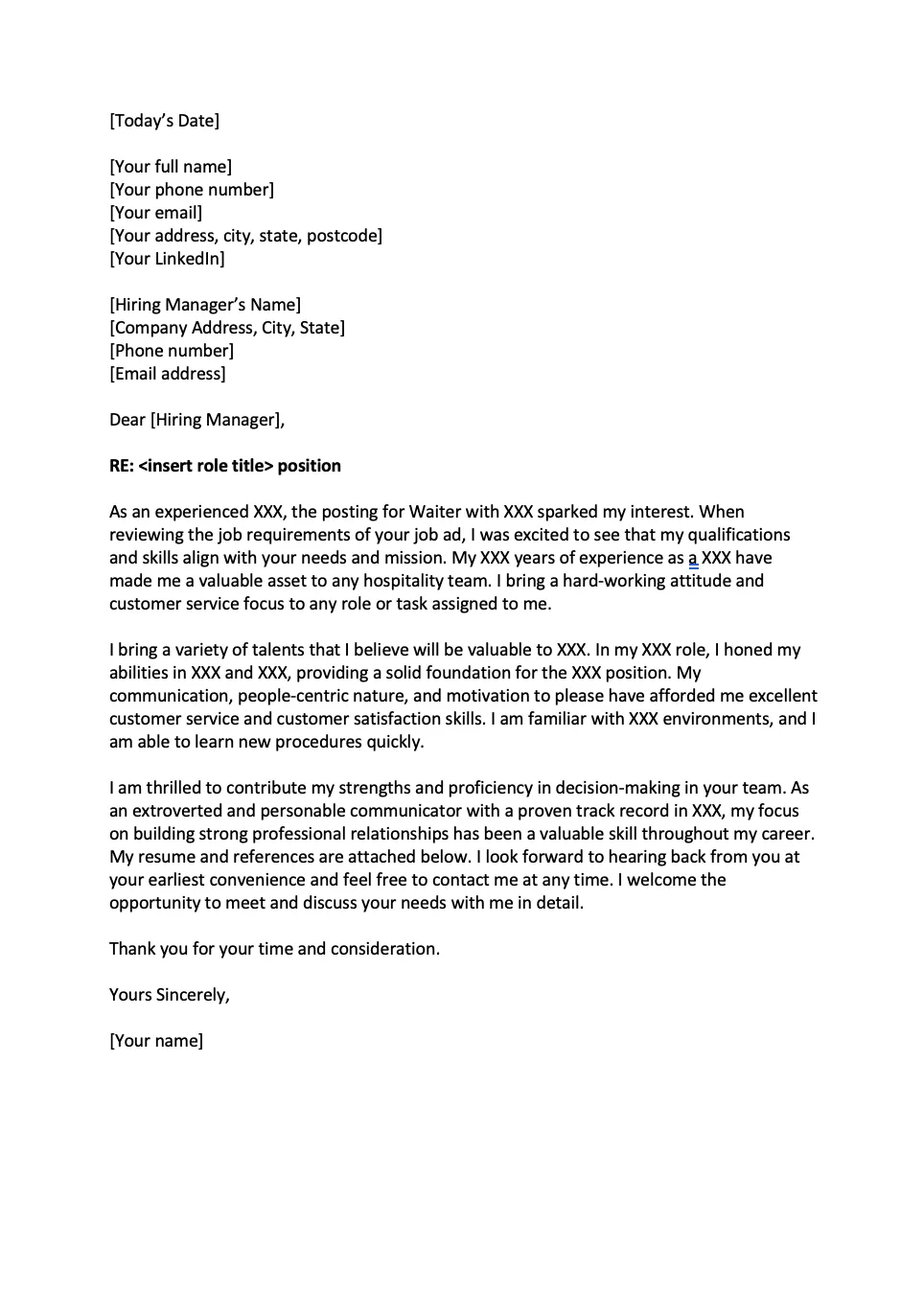 39901 hotel jobs cover letter image6