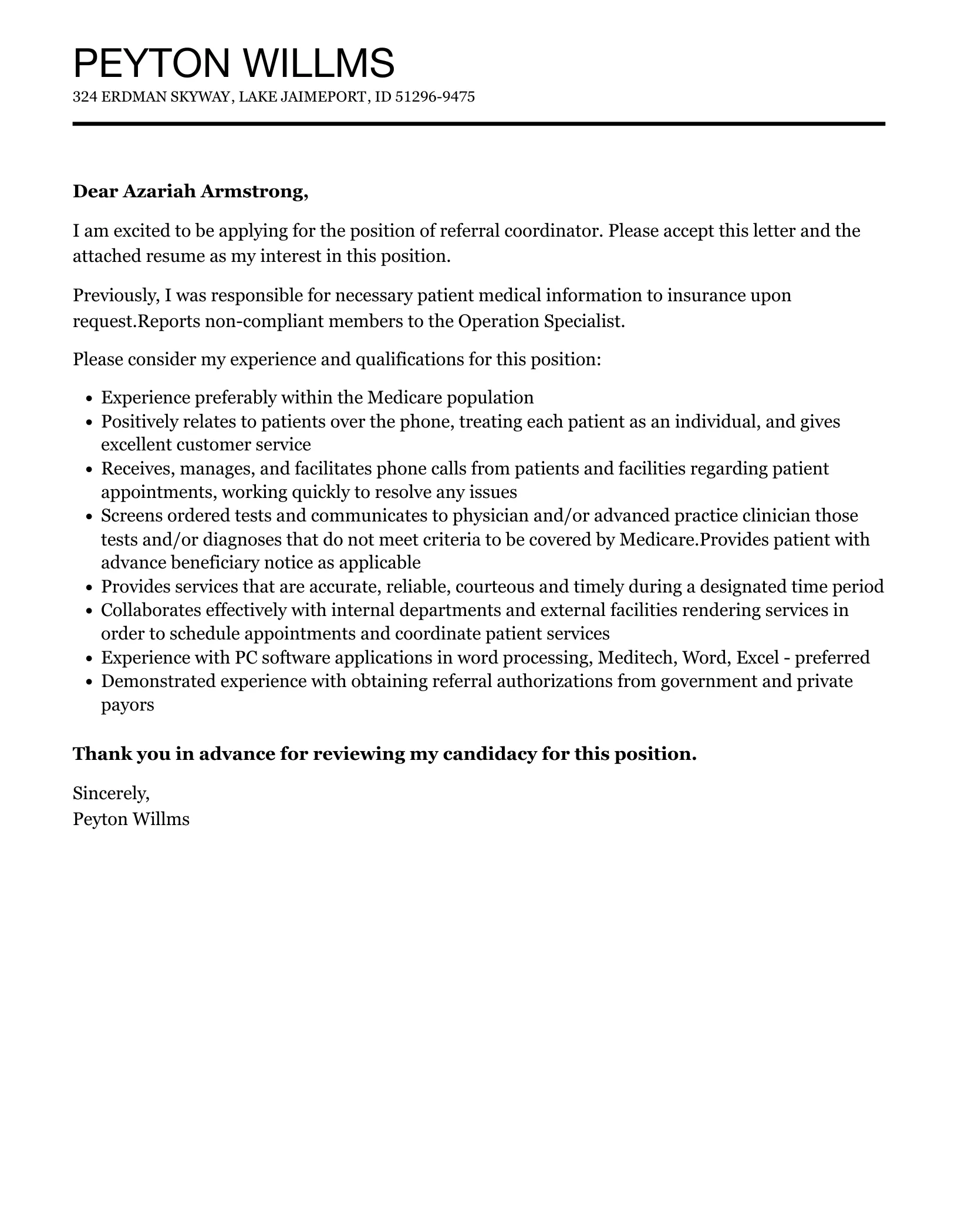 39905 referral cover letter mistakes