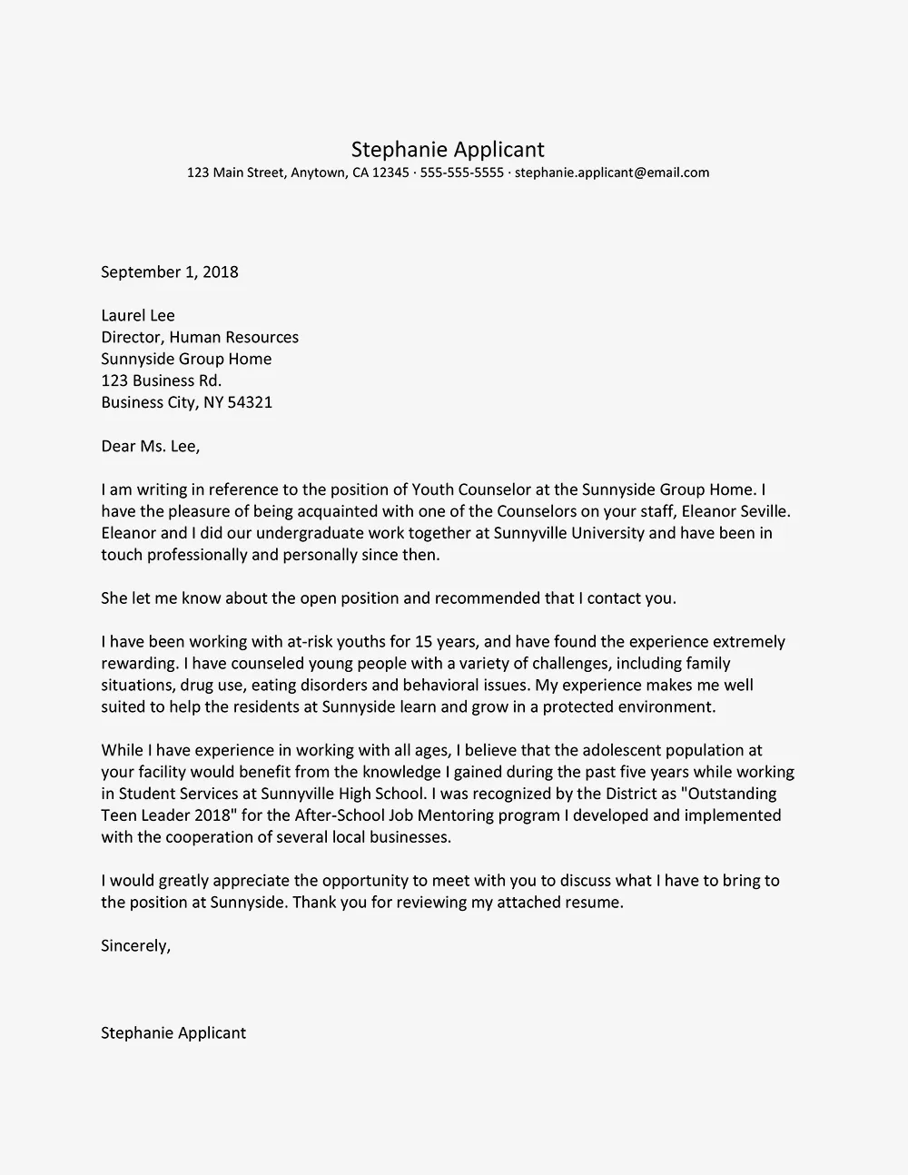 39905 referral cover letter research