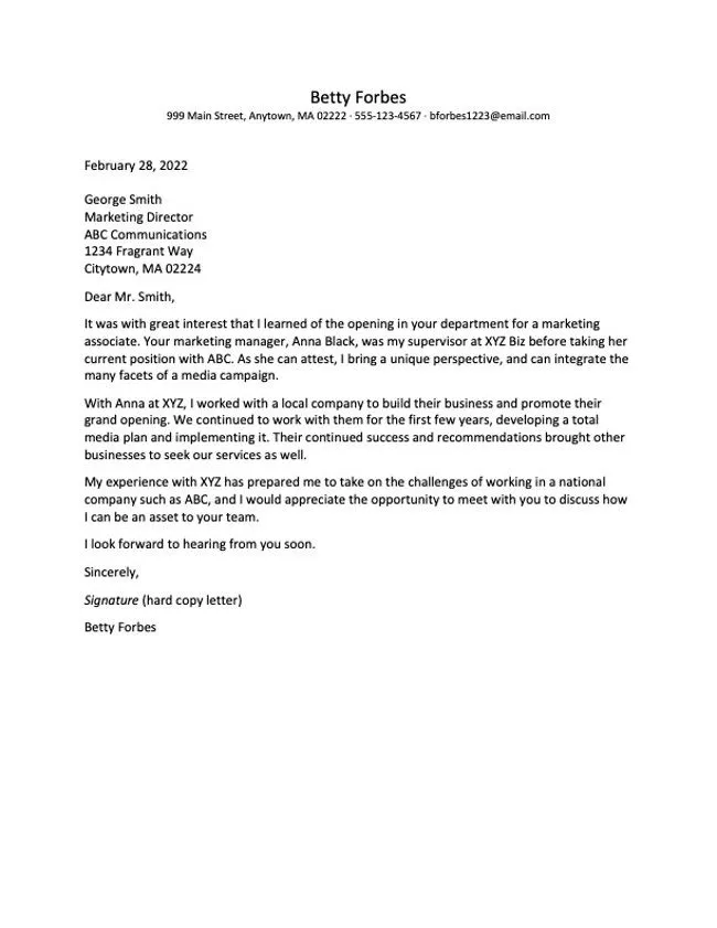 39905 referral cover letter skills